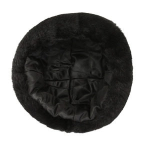 Toque d'hiver pour hommes en fausse fourrure avec doublure matelassée thermique