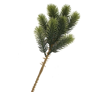 Realistic green PE pine branch picks for Christmas tree decoration and floral arrangements