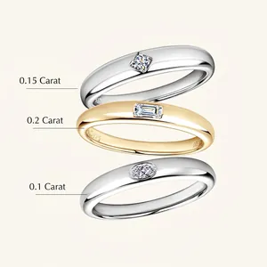 925 Sterling Silver Moissanite Ring For Women Princess Emerald Oval Cut Geometric Minimalist Engagement Wedding Finger Ring