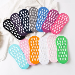 Pack of 11 multi-color non-slip trampoline socks with anti-skid silicone grip
