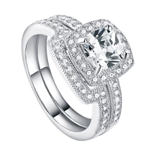 Macro detail of a 1.2 carat cushion-cut zircon ring set with double halo in S925 silver