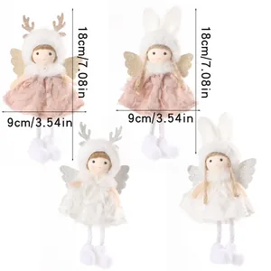 Christmas plush angel doll ornaments measuring 18cm height and 9cm width dimensions