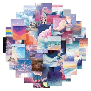Aesthetic Scenery Oil Painting Stickers Waterproof DIY Decorative Decals For Laptop Guitar Luggage Phone Case Aesthetic Art