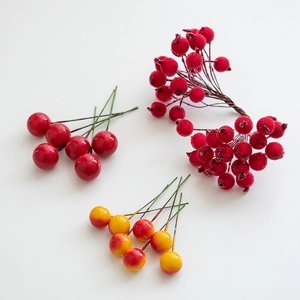 Artificial Berry Stems Christmas Mushroom Decoration Foam Fruit Picks For DIY Floral Arrangements Crafts Home Holiday Decor