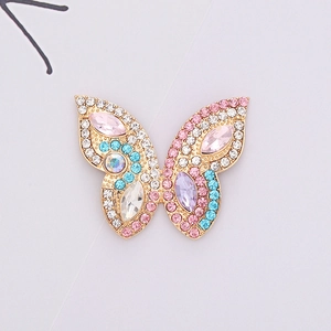 Schmetterling-Accessoire aus Legierung mit bunten Strasssteinen für DIY-Schmuck und Handwerk