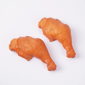 Modelli realistici di cosce di pollo arrosto da 15cm con finitura lucida e dorata
