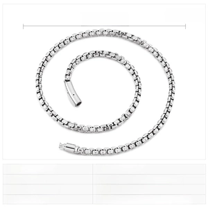 Détail de la chaîne box en acier inoxydable de 6mm avec spécifications de longueur