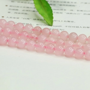 Fil de perles en quartz rose naturel pour bijoux DIY avec finition ronde polie