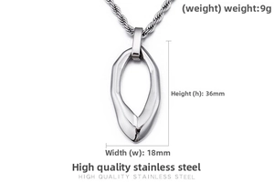 Macro view of irregular water drop pendant with 36mm height and 18mm width dimensions