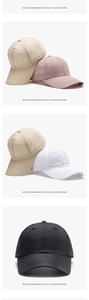 Detail view of quick-dry golf baseball caps with mesh vents in beige, pink, white and black