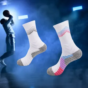 Detailansicht verdickter Basketballsocken mit strapazierfähigem Handtuchboden für Halt