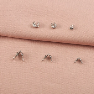 Silver bead tip knot covers and crimp covers for DIY necklace and jewelry making