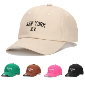 Casquette De Baseball 100% Coton Broderie Lettres New York Réglable Protection Solaire Sport Extérieur Hommes Femmes