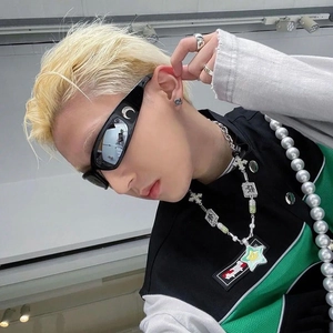 Sunglasses Crescent Moon Decoration PC Frame AC Lens UV Protection Outdoor Sports Cycling Y2K Hip Hop Punk Style Universal Eyewear