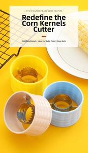 Λεπτομερής λήψη του αποφλοιωτή καλαμποκιού με μεταλλικές λεπίδες και αντιολισθητική υφή