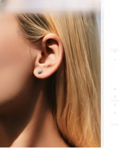 Elegant heart-shaped S925 sterling silver earrings with D-color moissanite stones