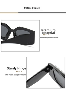 Vue détaillée des charnières métalliques de lunettes de soleil ornées de perles