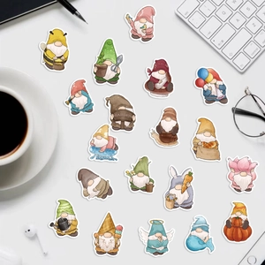 50pcs cartoon gnome graffiti stickers for guitar laptop and waterproof DIY decor