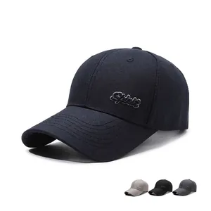 Men Baseball Cap Letter Embroidery Curved Brim Adjustable Sun Protection Sport Casual Hat