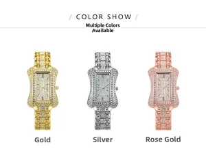 Detailansicht der Modeuhren in Gold, Silber und Roségold mit Strassbesatz für Damen