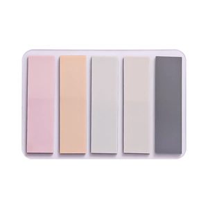 Morandi PET index tabs in pink and grey for notebook page marking and organization