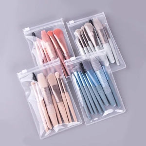Portable Professional Makeup Brushes Synthetic Fiber For Eye Shadow Concealer Blush Macaron Colors Soft Travel Beauty Tool