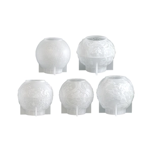 5-piece set of DIY silicone molds for 3D embossed resin balls with floral patterns