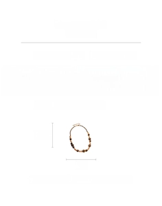 Détail du collier en œil de tigre avec longueur 38,7cm et chaîne de réglage 7,5cm