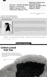 Vue détaillée du chapeau trappeur en denim à carreaux avec doublure matelassée et fausse fourrure