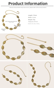Detailed view of vintage bohemian waist chain with engraved metal and turquoise inlays