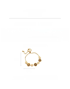 Detail of vintage round zircon bracelet showing copper material and 7.1g weight