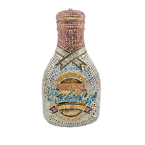 Macro shot of colorful rhinestone bottle clutch featuring Sweet and Bubbly sparkling patterns