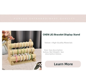 Three-tier yellow velvet cylinder display stand for bracelets and watches organizer