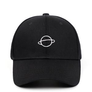 Casquette De Baseball Broderie Planète Sergé De Coton Réglable Pare-Soleil Chapeau Streetwear Décontracté Hommes Et Femmes