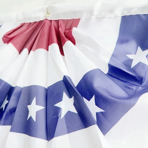 U.S. pleated fan bunting flag with stars and stripes for Independence Day decoration