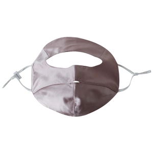 Elegant 100% mulberry silk sun protection face mask in lotus pink for full coverage