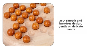 Macro view of polished wooden memory game pieces with smooth 360 degree burr-free finish