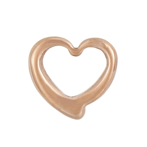 Creative DIY heart-shaped hollow rose gold stainless steel pendant for jewelry making