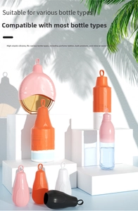 Close-up of colorful stretchable silicone leak-proof sleeves for travel bottles
