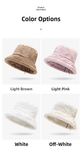 Bobs en fausse fourrure pelucheuse en café clair, rose clair, blanc et beige doux