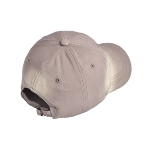 Detail showing the adjustable metal buckle strap and faded tie-dye gradient on baseball cap