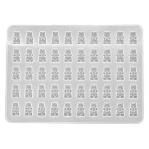 50-cavity gummy bear silicone mold for making chocolate candy and resin DIY crafts