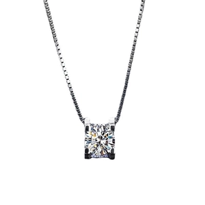 Elegant 925 sterling silver bull head pendant necklace with round zircon on box chain