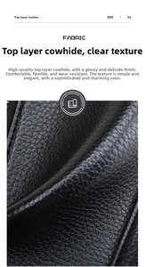 Macro detail of high-quality black top layer cowhide leather with clear natural texture
