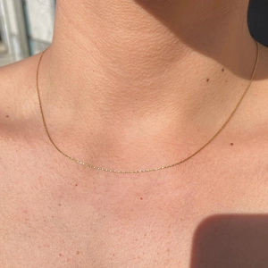 Minimalist Gold Plated Stainless Steel Chain Necklace Flat Blade Snake Lip Texture Jewelry For Women Fashion