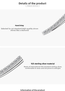 Detailed view of s925 sterling silver jewelry with handset 5A grade cubic zirconia