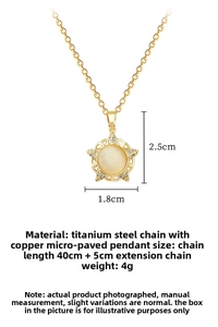 Detail of star-shaped pendant necklace featuring cat-eye stone and pavé cubic zirconia