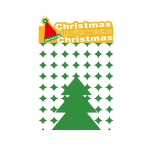 Christmas Kraft paper gift wrapping sheets with festive green trees and red hat patterns