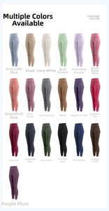 Grille montrant 19 options de couleurs pour leggings de yoga sans couture à taille haute