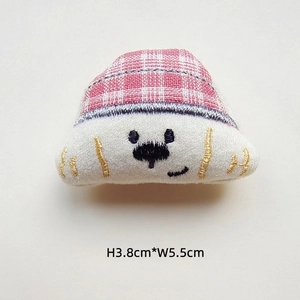 Detail of DIY plush dog accessory with size 3.8x5.5cm for clothing and hair decor
